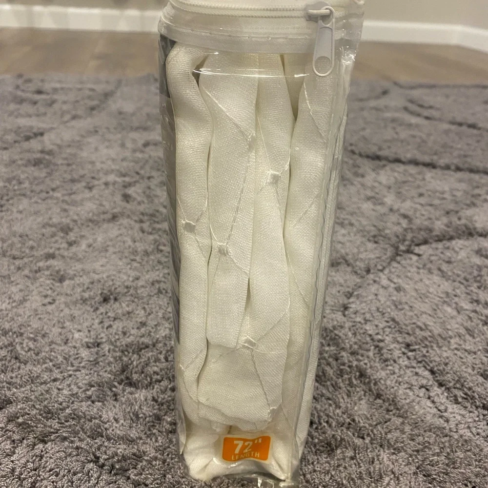 White Door Panel Curtain - One Rod Pocket